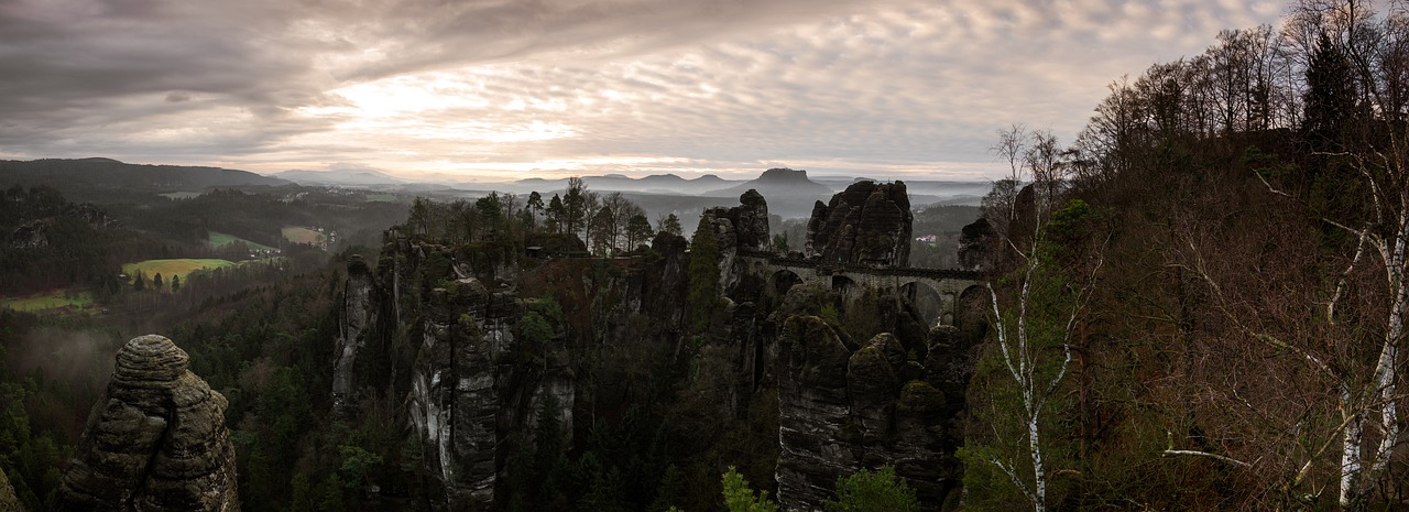 Panorama, Gamta, Panoraminis Vaizdas, Dangus, Kraštovaizdis, Bastei, Saksonijos Šveicarija, Bastei Tiltas, Nemokamos Nuotraukos,  Nemokama Licenzija