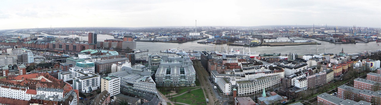 Panorama,  Panoraminis Vaizdas,  Miestas,  Architektūra,  Miesto Kraštovaizdis,  Fasadas,  Dangoraižis,  Vokietija,  Hamburgas,  Perspektyva