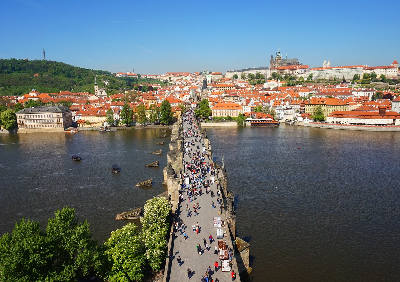 Panorama,  Praha,  Čekija,  Pilis,  Tiltas,  Upė,  Katedra,  Miestovaizdis,  Vandens,  Miestas