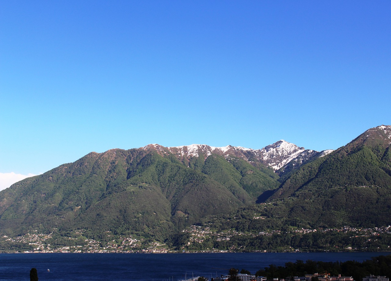 Panorama, Locarno, Lago Maggiore, Liūtys, Kalnai, Kalnų Viršūnių Susitikimas, Monte Tamaro, Ticino, Šveicarija, Nemokamos Nuotraukos