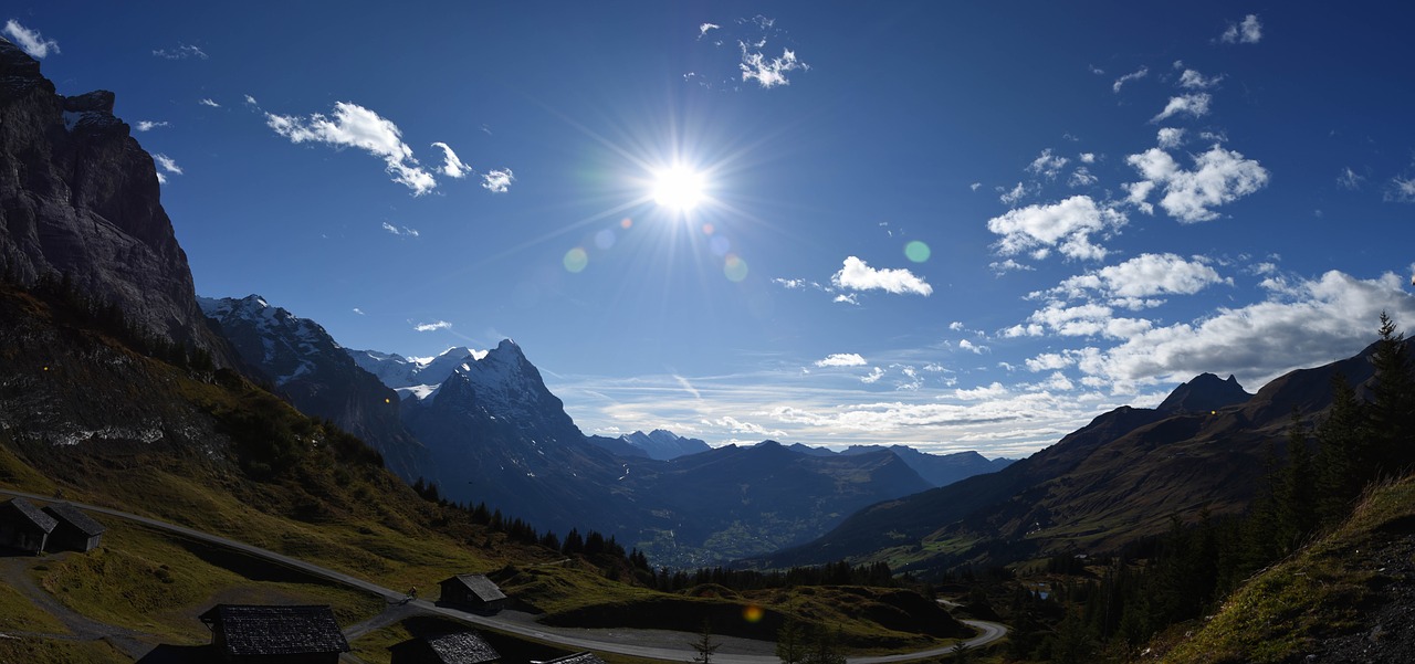 Panorama,  Kalnai,  Saulė,  Dangus,  Pobūdį,  Alpine,  Summit,  Vaizdingas,  Peržiūrėti,  Žygiai