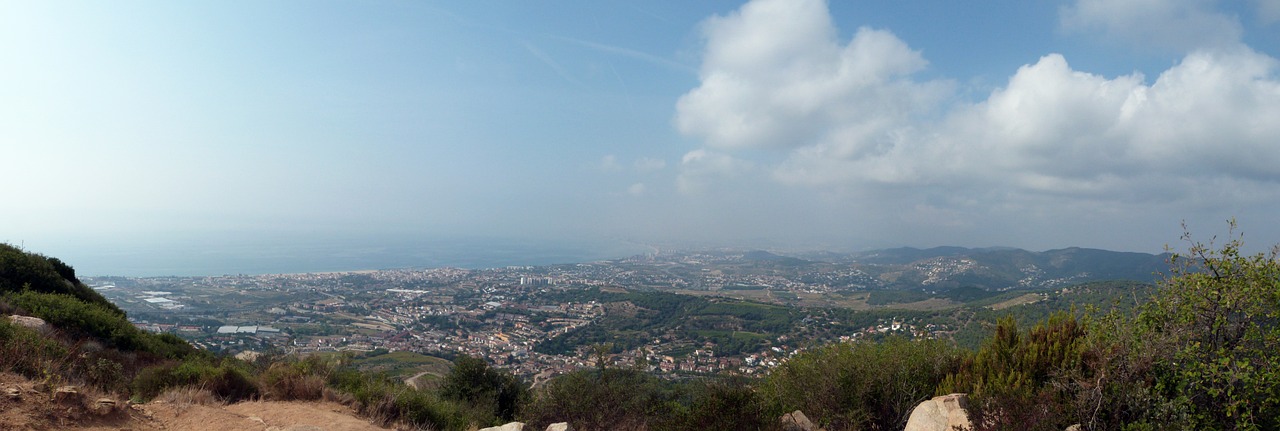 Panorama, Maresme, Vaizdas, Dangus, Baldiri, Kalnas, Kraštovaizdis, Debesys, Mėlynas, Horizontas