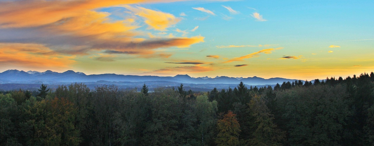 Panorama, Kalnų Panorama, Kalnai, Gamta, Debesys, Kraštovaizdis, Ruduo, Twilight, Saulėlydis, Dangus