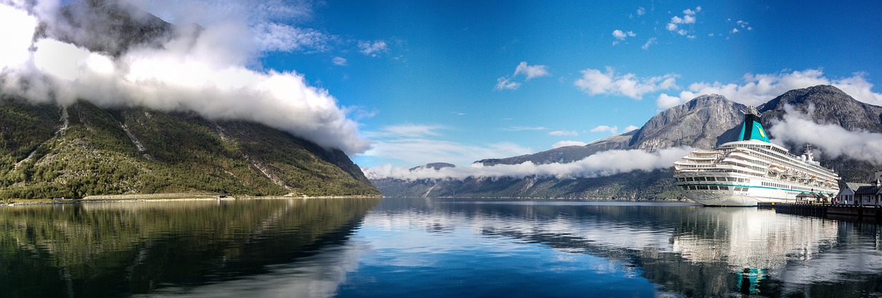 Panorama, Valtis, Kalnas, Vanduo, Kraštovaizdis, Transatlantinė, Debesys, Gamta, Fjordas, Norvegija
