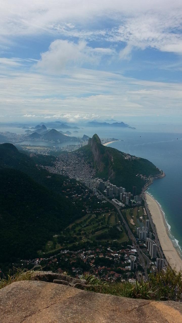 Panorama, Rio De Žaneiras, Pedra Da Gavea, Aukštas, Kalnas, Vista, Slėnis, Brazilija, Miestas, Laikas