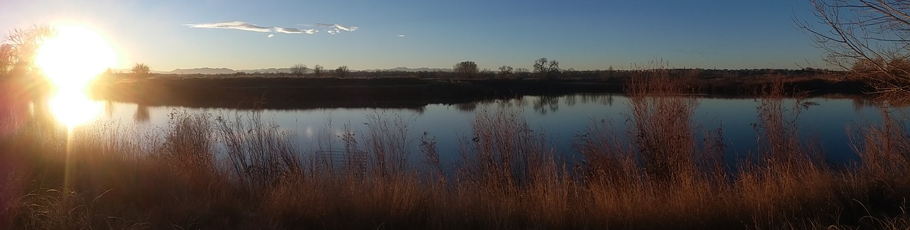 Panoraminis, Saulė, Saulėlydis, Kraštovaizdis, Gamta, Dangus, Vasara, Panorama, Mėlynas, Vaizdingas