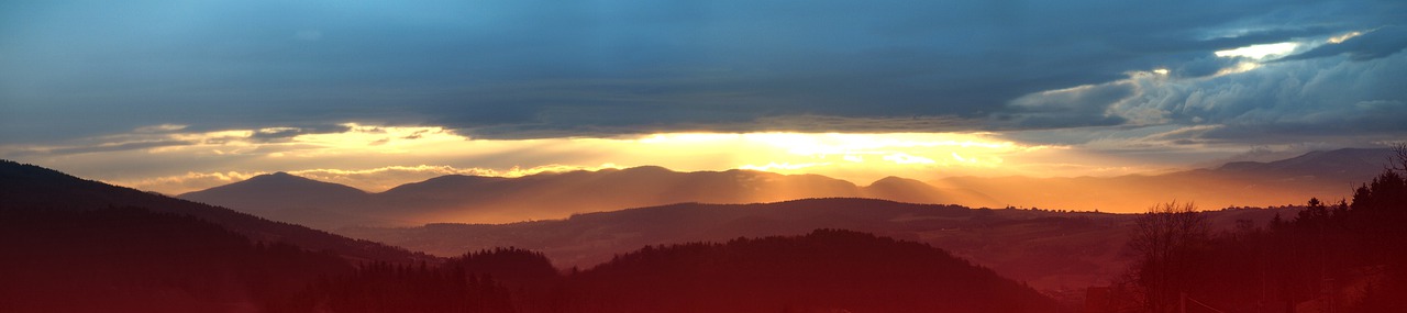 Panoraminis, Saulėtekis, Kalnai, Gamta, Panorama, Kraštovaizdis, Beskidai, Salos Beskidai, Lenkija, Nemokamos Nuotraukos