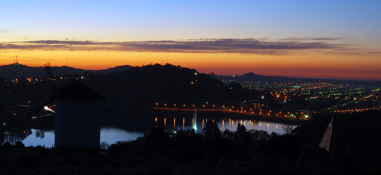 Panoraminis, Aušra, Saulėlydis, Vandens Telkinys, Panoraminis Vaizdas, Ežeras, Tandilas, Kraštovaizdis, Kelionė, Laguna