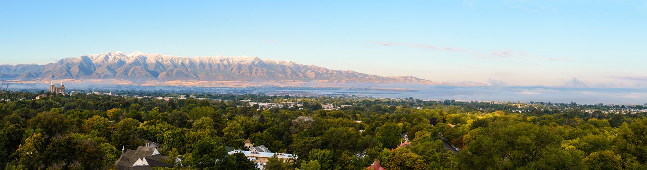 Panoraminis, Gamta, Panorama, Kelionė, Logan, Utah, Lds Šventykla, Nemokamos Nuotraukos,  Nemokama Licenzija