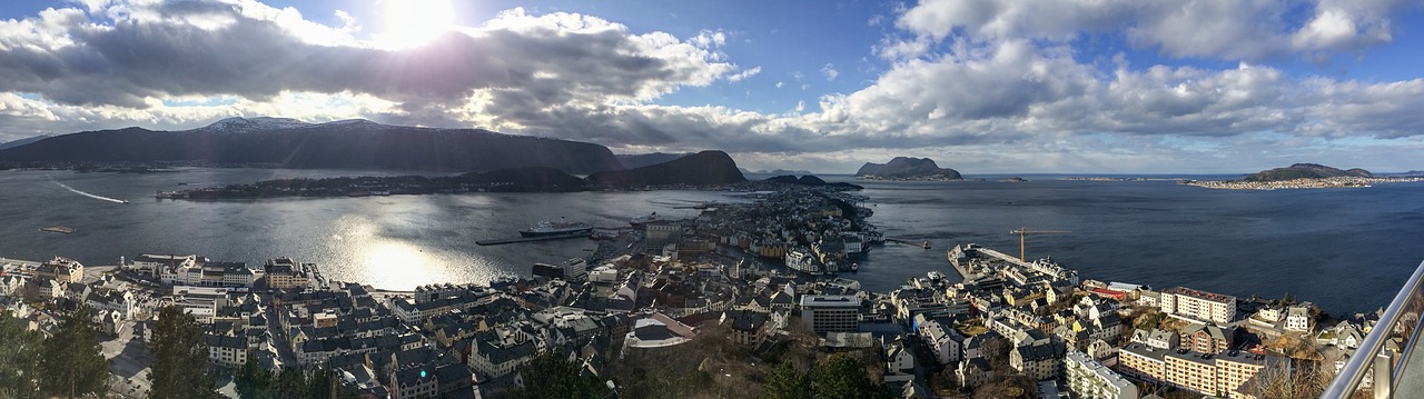 Panoraminis,  Panorama,  Gamta,  Vanduo,  Kraštovaizdis,  Alesund,  Norvegija,  Be Honoraro Mokesčio, Nemokamos Nuotraukos,  Nemokama Licenzija