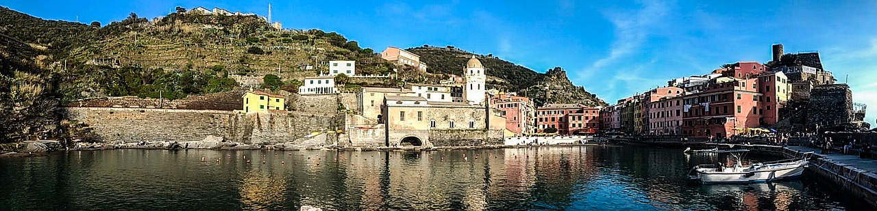 Panoraminis,  Architektūra,  Kelionė,  Miestas,  Jūra,  Vernazza,  Italija,  Waterfront,  Kraštovaizdis, Nemokamos Nuotraukos