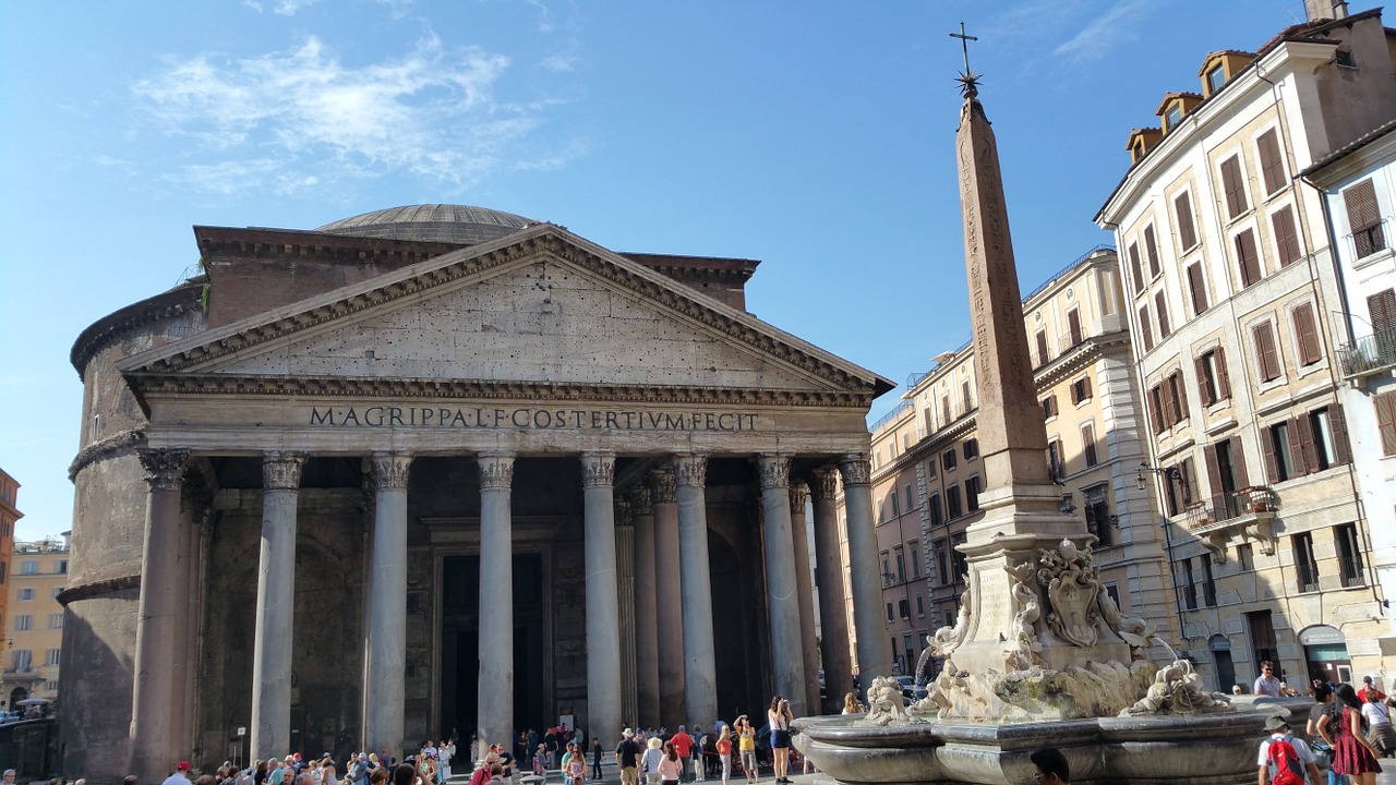 Panteonas, Roma, Italy, Paminklas, Rotunda, Obeliskas, Romėnų, Bažnyčia, Piazza, Nemokamos Nuotraukos