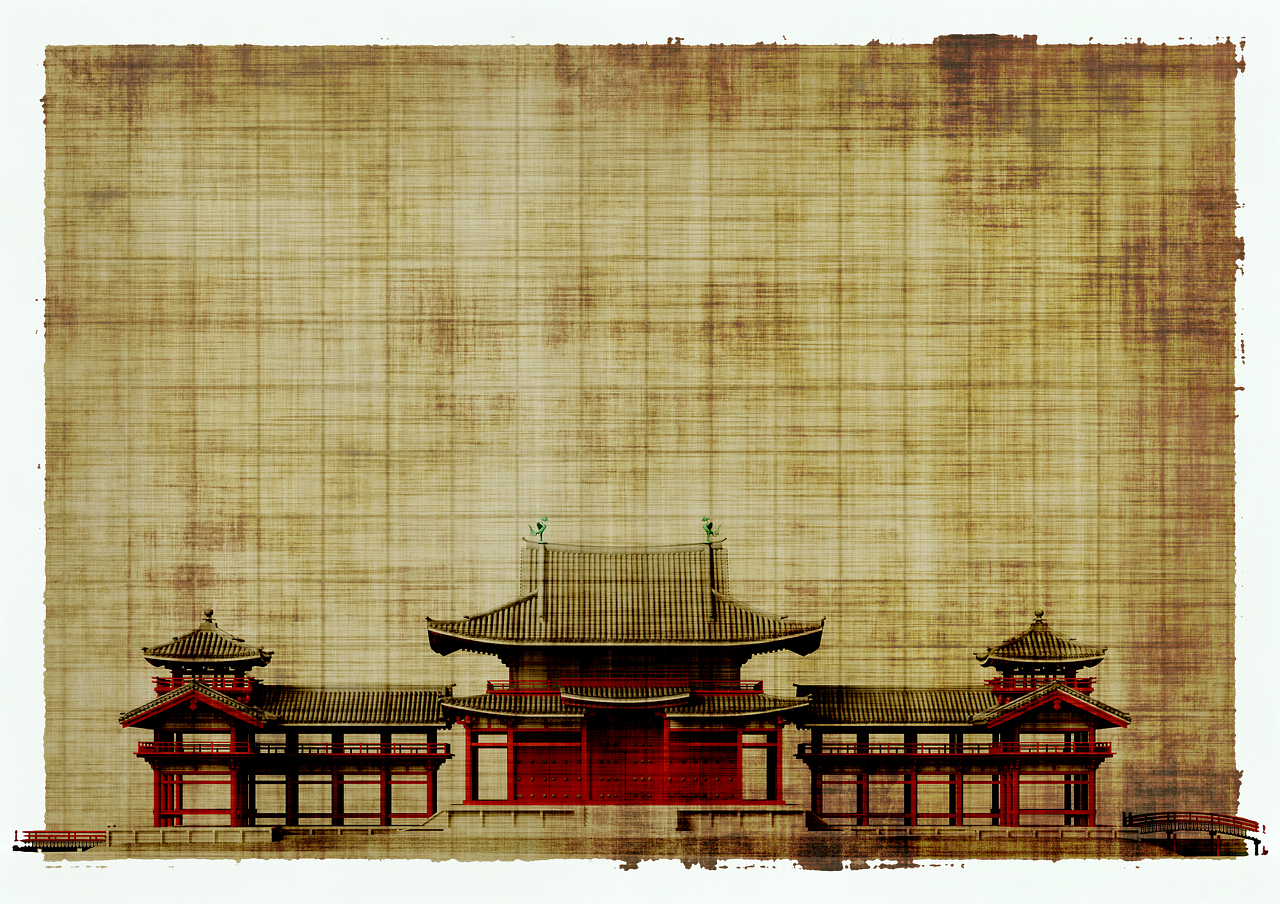 Popierius, Pergamentas, Architektūra, Japonija, Kinija, Asija, Pagoda, Namai, Japanese, Budizmas
