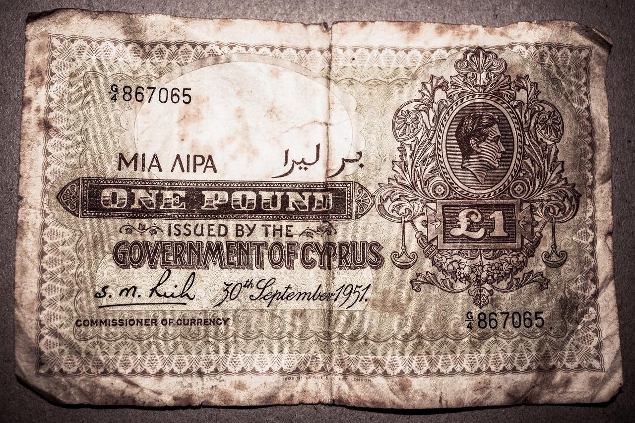 Popieriniai Pinigai, Vienas Svaras, Pinigai, Vintage, Senas, 1951, Kipras, Nemokamos Nuotraukos,  Nemokama Licenzija