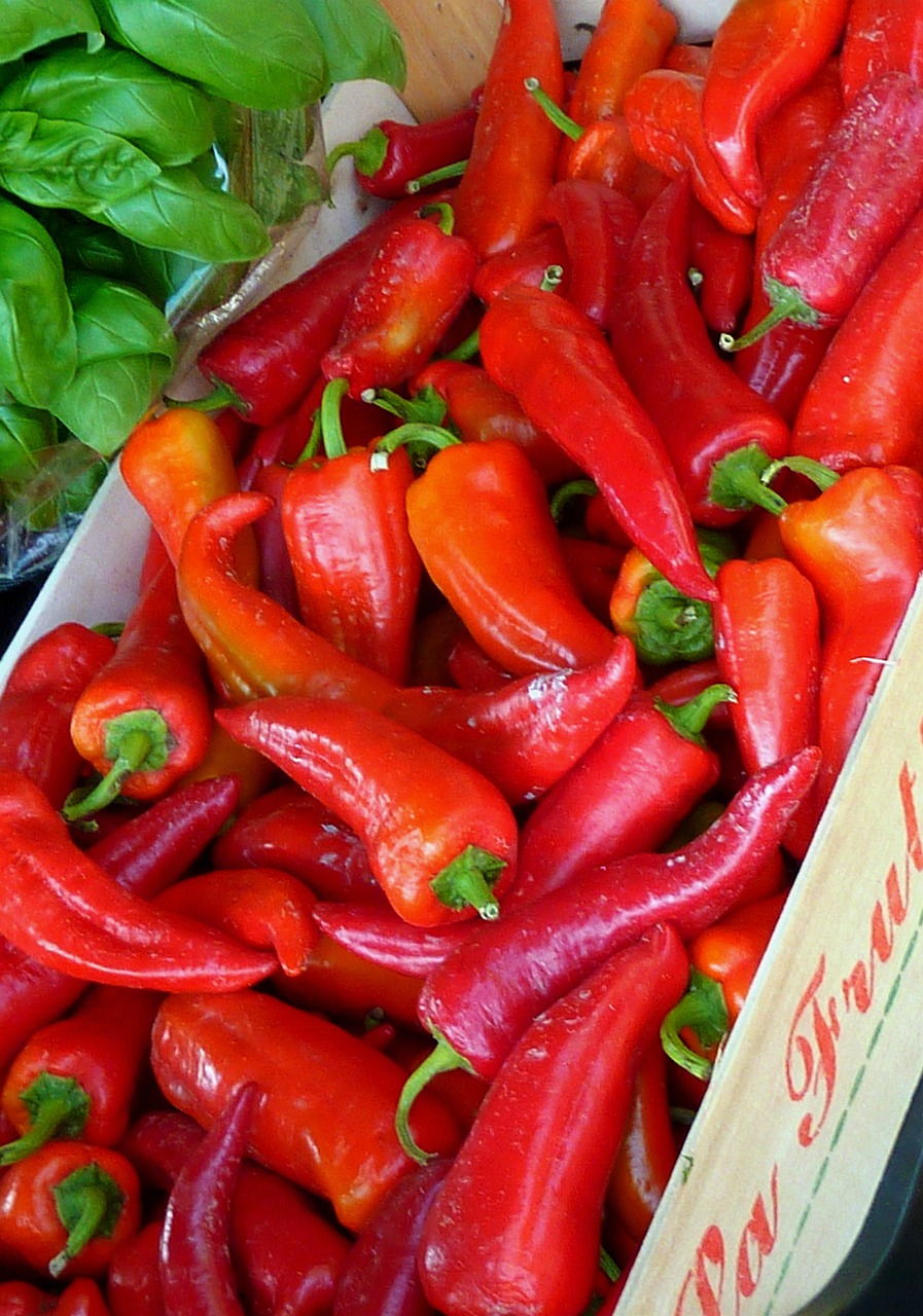 Paprika, Smailas Pipirai, Daržovės, Maistas, Prekystalis, Turgus, Valgyti, Sveikas, Frisch, Daržovių Stendas