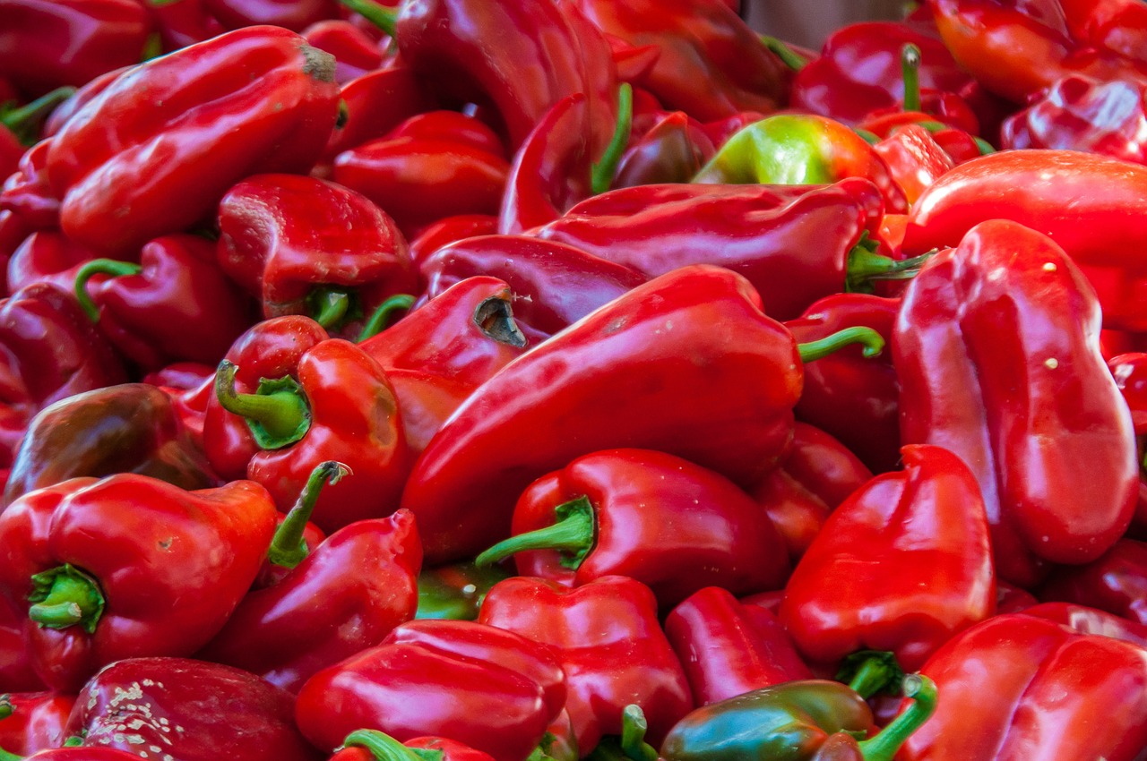 Paprika, Raudona, Paprika, Turgus, Maistas, Daržovės, Nemokamos Nuotraukos,  Nemokama Licenzija