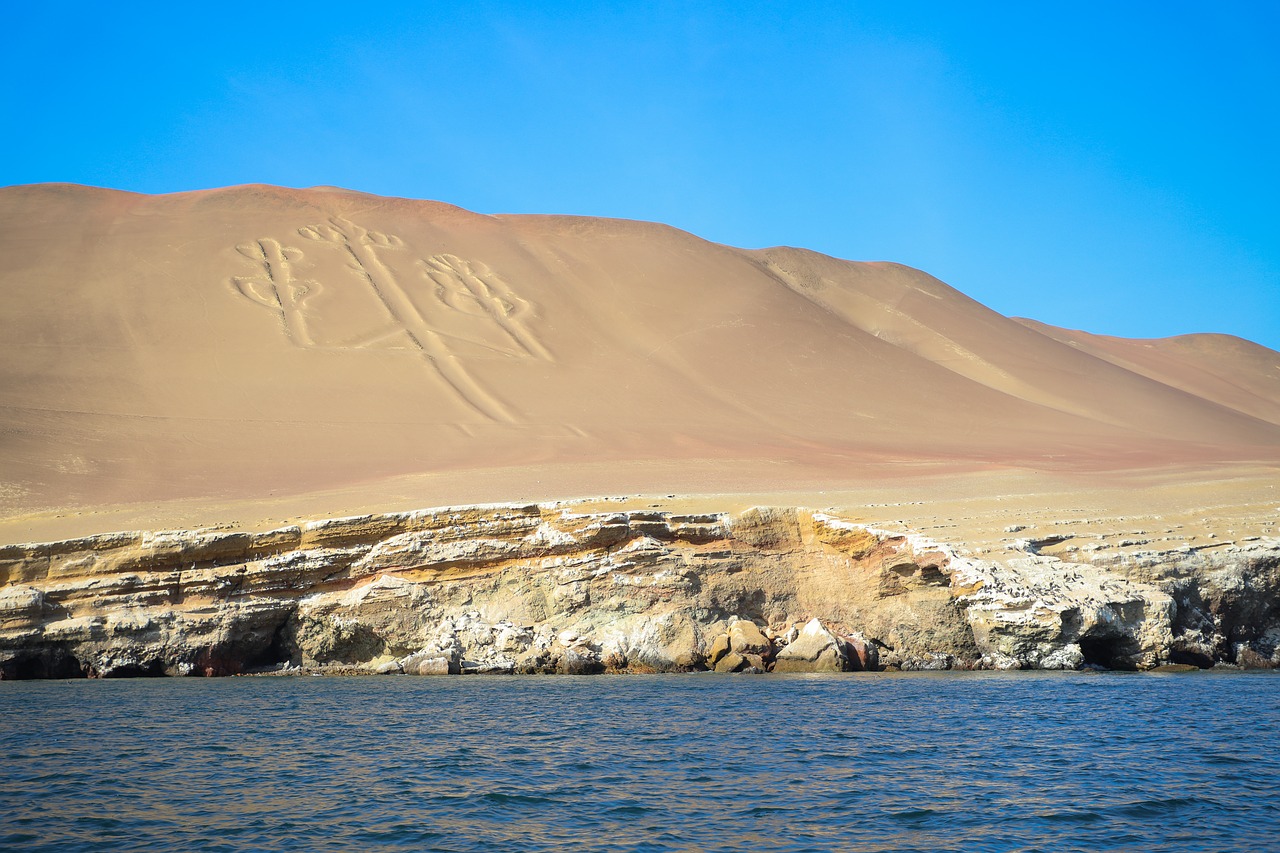 Parakas, Jūra, Nazca Linijos, Sala, Peru, Ballestas Salos, Vėjas, Ica Regionas, Kraštovaizdis, Papludimys