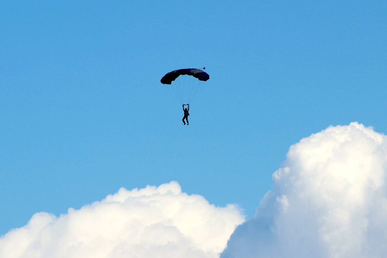 Parašiutas, Parasailing, Debesys, Dangus, Šokinėti, Paragliding, Rodyti, Kritimas, Nemokamos Nuotraukos,  Nemokama Licenzija