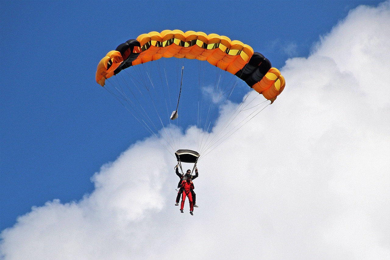 Paragleris, Oro Sportas, Išpūstas, Laisvalaikis, Mėlynas, Lininis Siūlas, Paragliding, Sportas, Dangus, Oras