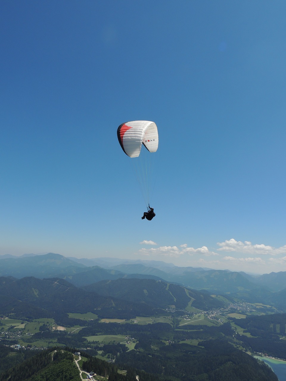 Paragliding, Kalnai, Skristi, Paragleris, Laisvė, Vasara, Austria, Svajonių Diena, Sportas, Nemokamos Nuotraukos