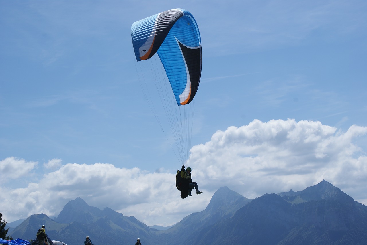 Paragliding, Debesis, Forclaz, Nemokamos Nuotraukos,  Nemokama Licenzija
