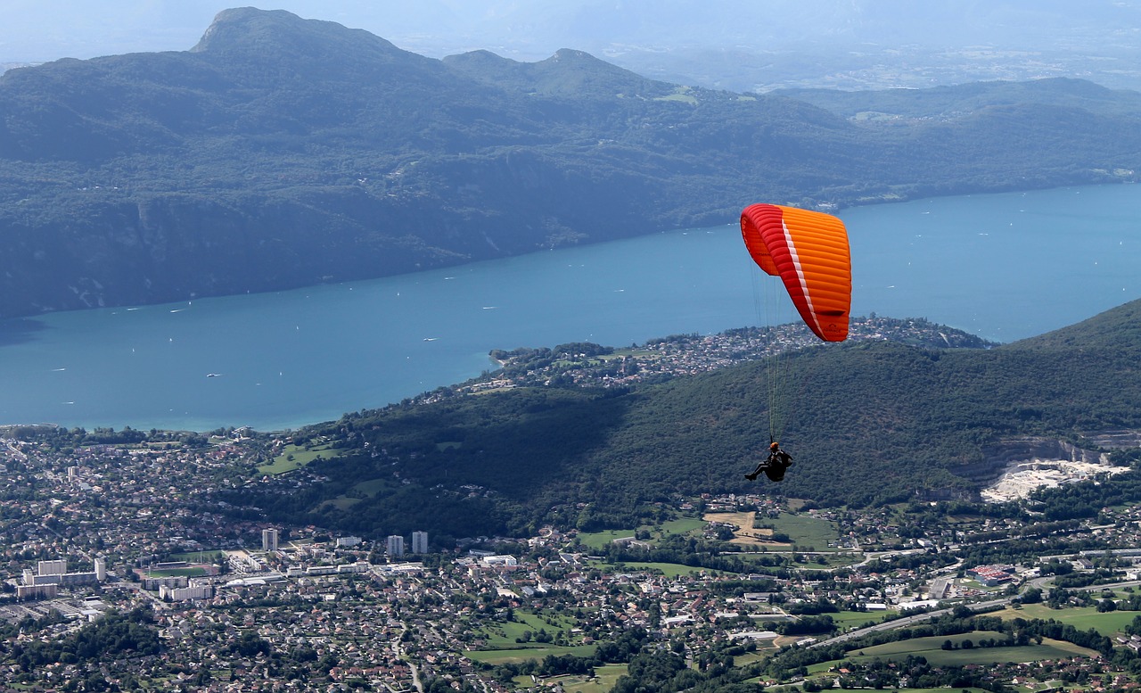 Paragliding, Lac Du Bourget, Kalnai, Nemokamos Nuotraukos,  Nemokama Licenzija