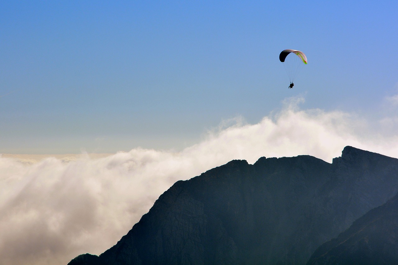 Paragliding, Kalnas, Skristi, Parašiutas, Ekstremalus Sportas, Kilimas, Nemokamos Nuotraukos,  Nemokama Licenzija