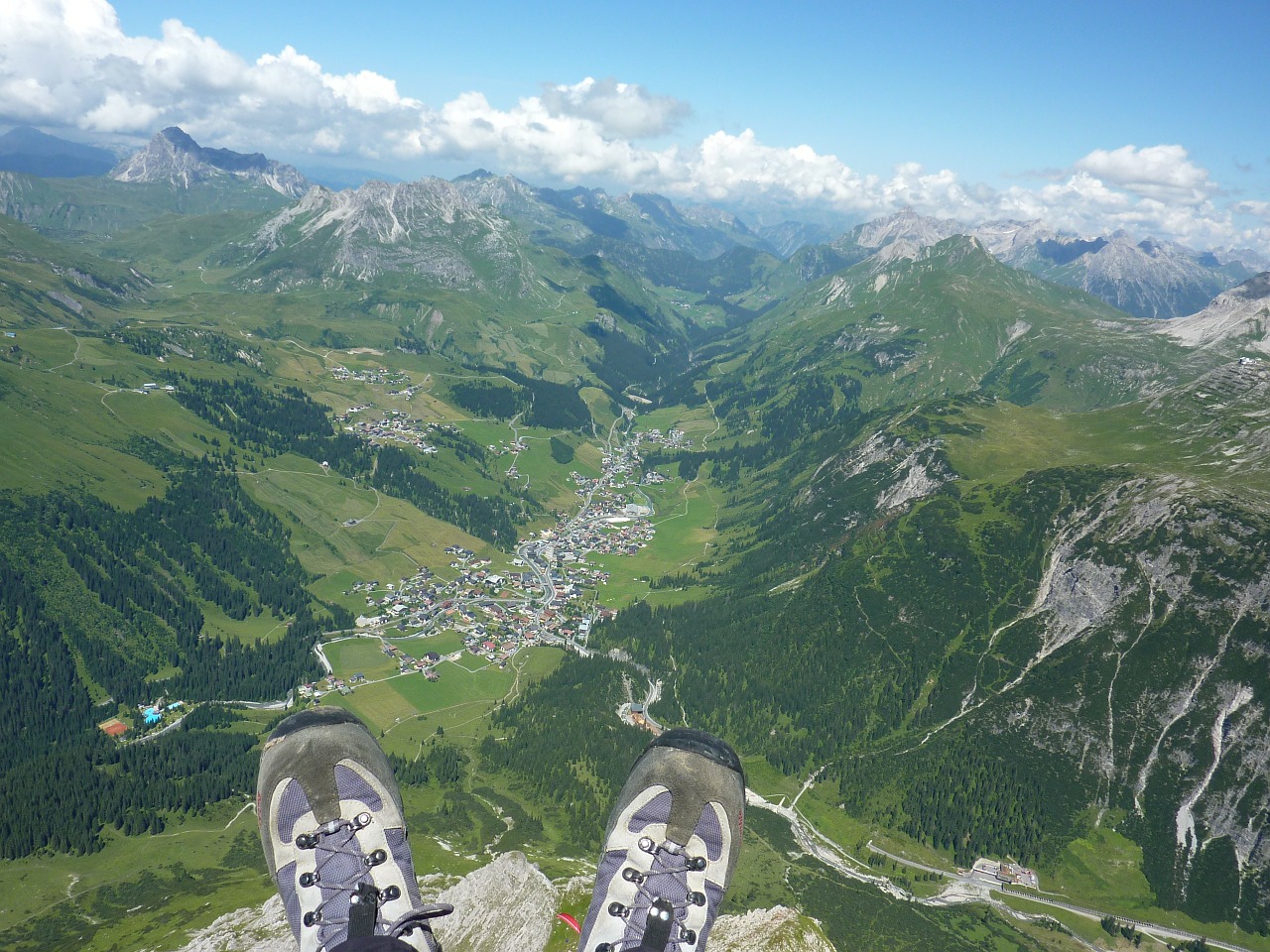 Paragliding, Oro Vaizdas, Lech Am Arlberg, Rüfikopf, Nemokamos Nuotraukos,  Nemokama Licenzija