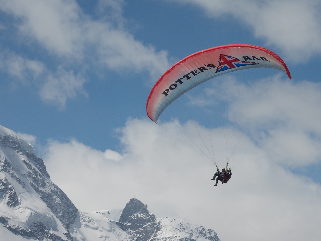 Paragliding, Paragleris, Pilotas, Plaukiojanti Burė, Šveicarija, Valais, Kalnai, Sniegas, Gornergrat, Zermatt