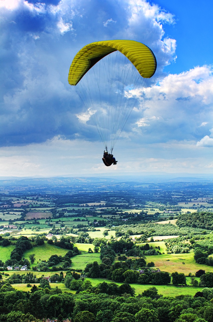 Paragliding, Parašiutas, Ekstremalios, Sportas, Dangus, Oras, Nuotykis, Sklandymas, Mėlynas, Skristi