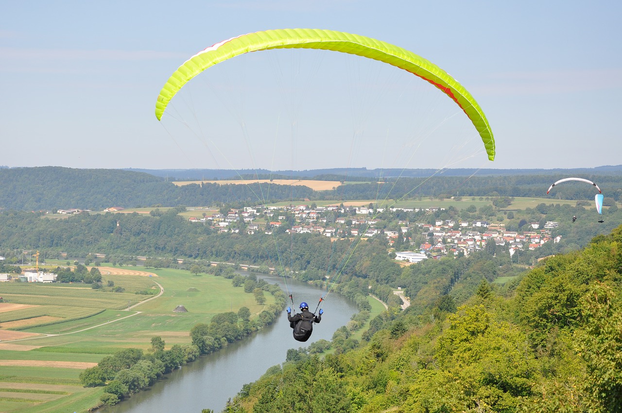 Paragliding, Nuotykis, Sportas, Paragleris, Laisvalaikis, Neckar Valley, Nemokamos Nuotraukos,  Nemokama Licenzija