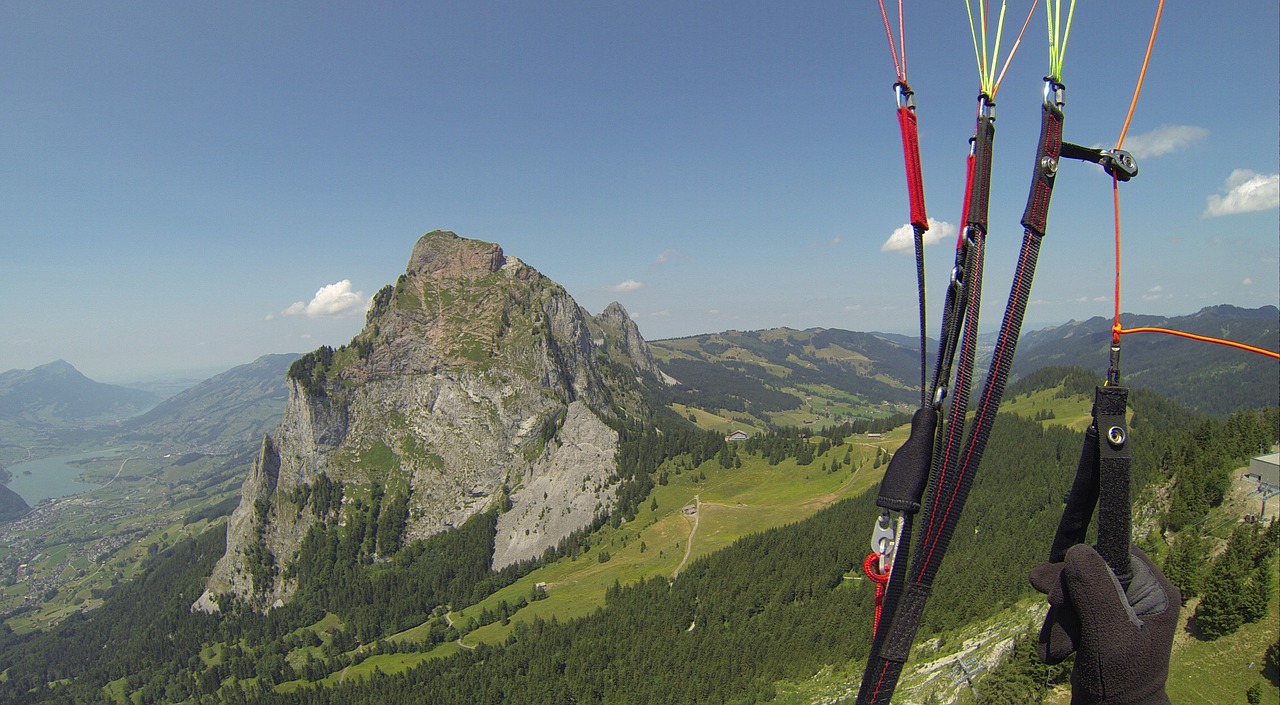 Paragliding, Skristi, Vasara, Kalnai, Laisvė, Mitai, Schwyz, Nemokamos Nuotraukos,  Nemokama Licenzija