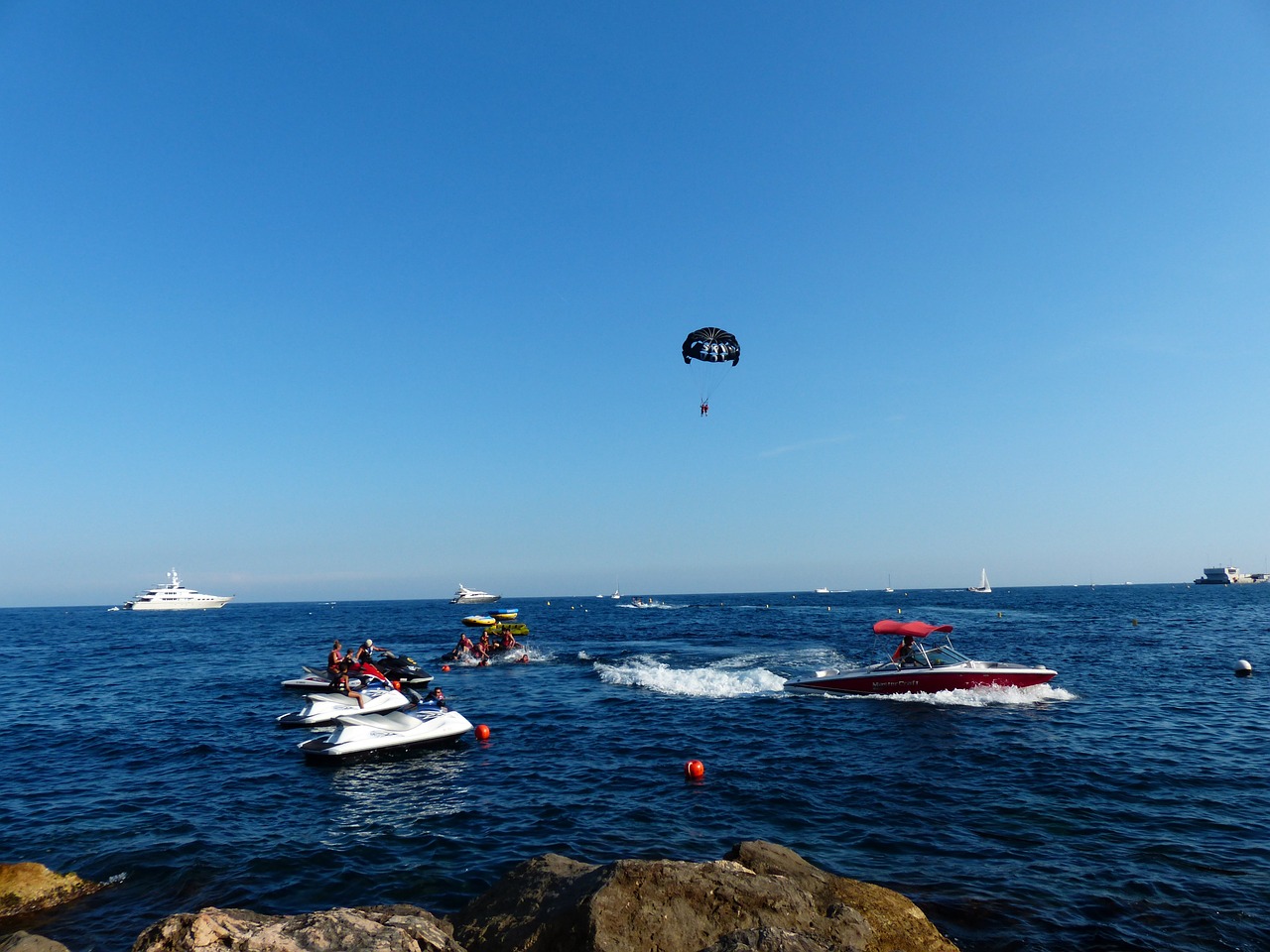 Parasailing, Valdomas Parašiutas, Aukštas, Parašiutas, Skristi, Paukščio Skrydžio Vaizdas, Paragliding, Sklandytuvas, Dangus, Mėlynas