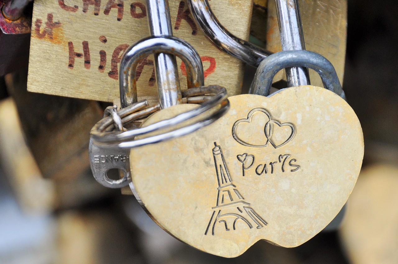 Paris, Tiltas, Seine, Užraktas, Pont Des Arts, Paminklas, Meilė, Meno Tiltas, France, Vestuvės