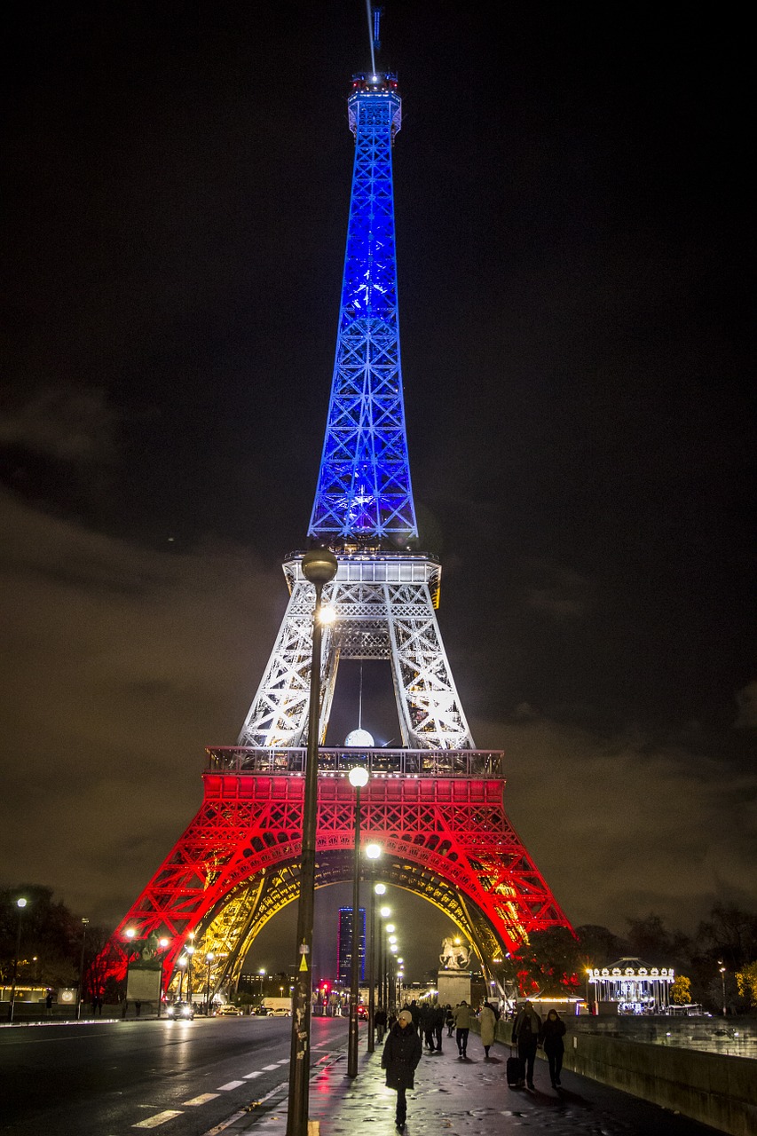 Paris, France, Vėliava, Eifelio Bokštas, Europa, Prancūzų Kalba, Turizmas, Žinomas, Paryžius, Prancūzija