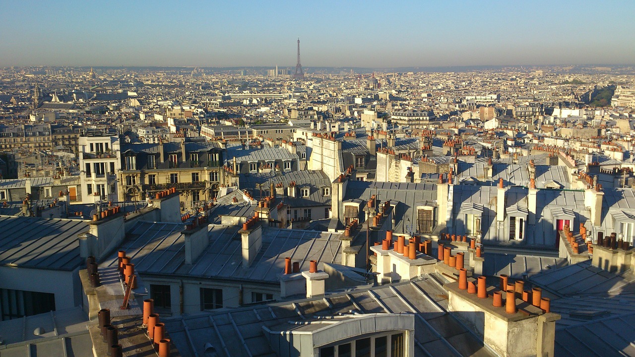 Paris, Miesto Panorama, France, Vaizdas, Europa, Prancūzų Kalba, Europietis, Panorama, Panoraminis, Miesto