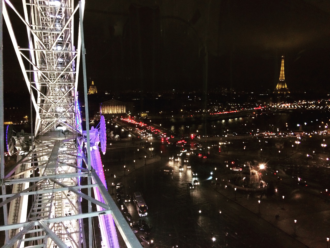 Paris, Ferris Ratas, Naktis, Nemokamos Nuotraukos,  Nemokama Licenzija