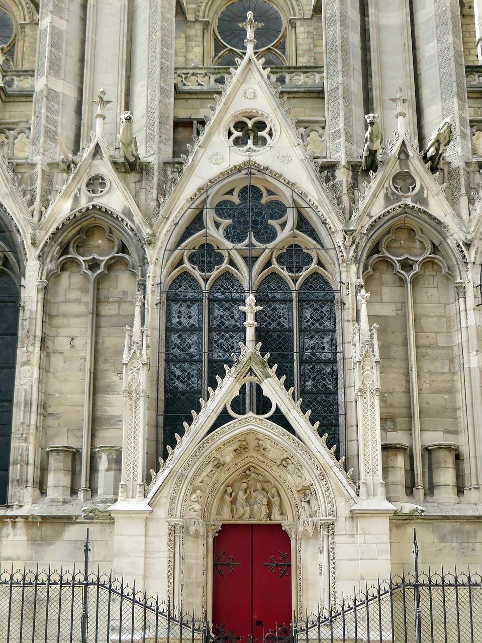 Paris, Notre-Dame, Šiaurinis Portalas, Transept, Gotika, Blizgantis, Katedra, Bažnyčia, Paminklas, Architektūra