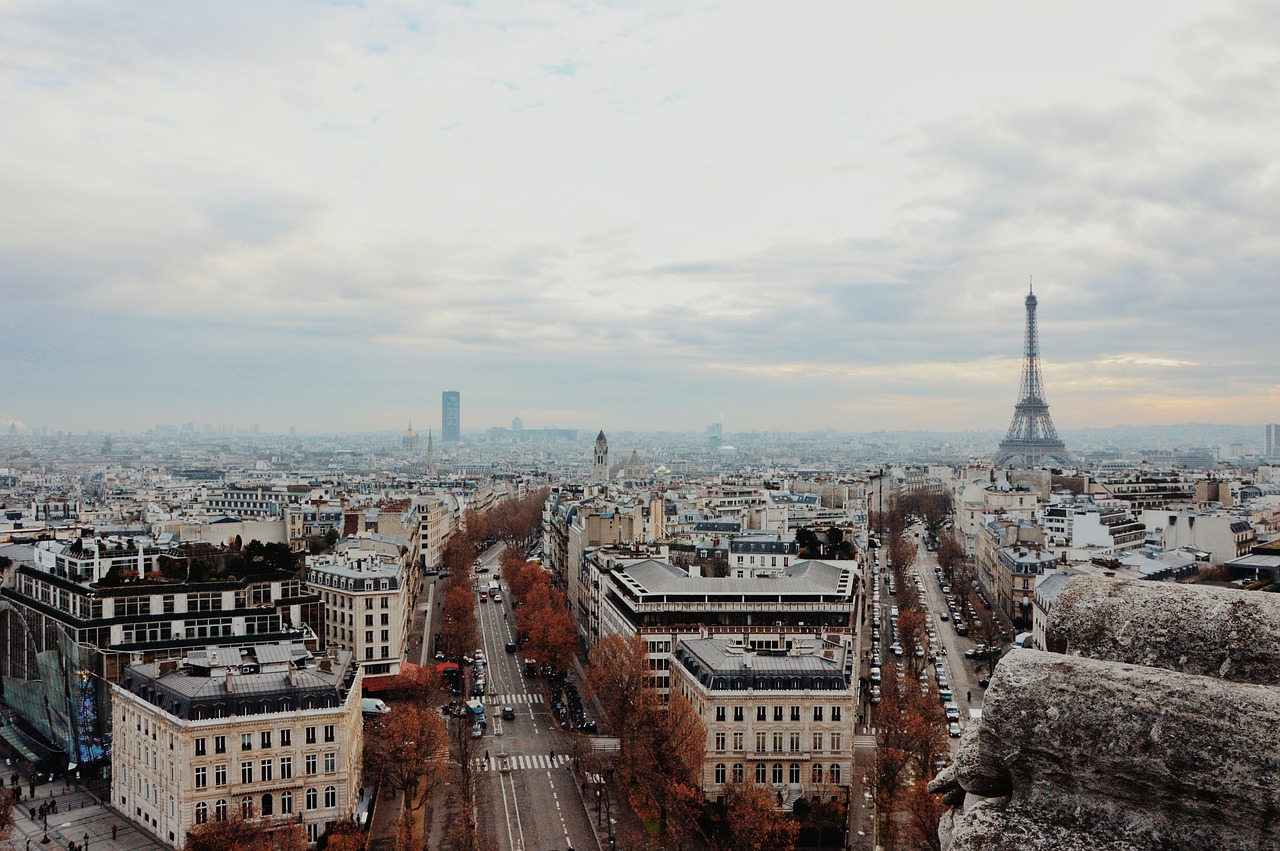 Paris, Kraštovaizdis, Vista, Kelionė, Mėlynas Dangus, Šventė, Atsipalaidavimas, Dangus, Saulė, Miestas