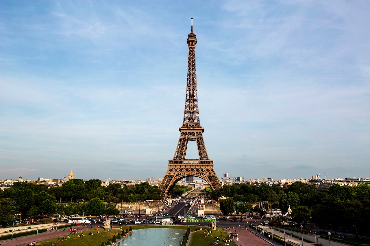 Paris, Eifelio Bokštas, Atvirukas, Dangus, Miestas, Kraštovaizdis, Kelionė, France, Gražus Vaizdas, Centras