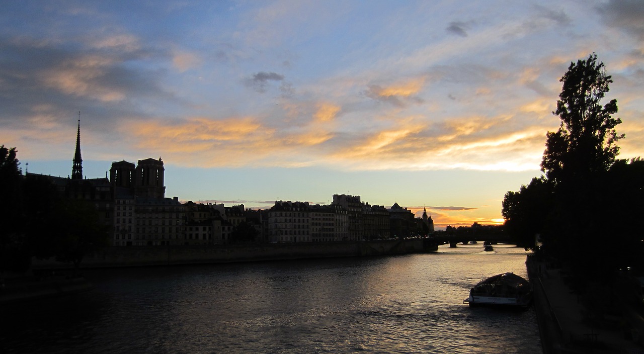 Paris, Paris Naktis, France, Dangus, Europa, Architektūra, Miestas, Upė, Seine, Istorinis