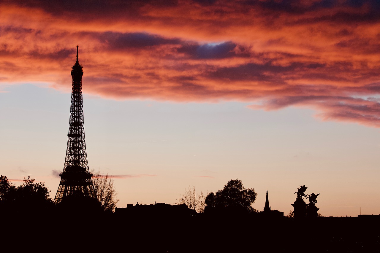 Paryžius,  Eifelio Bokštas,  Saulėlydžio,  Prancūzija, Nemokamos Nuotraukos,  Nemokama Licenzija
