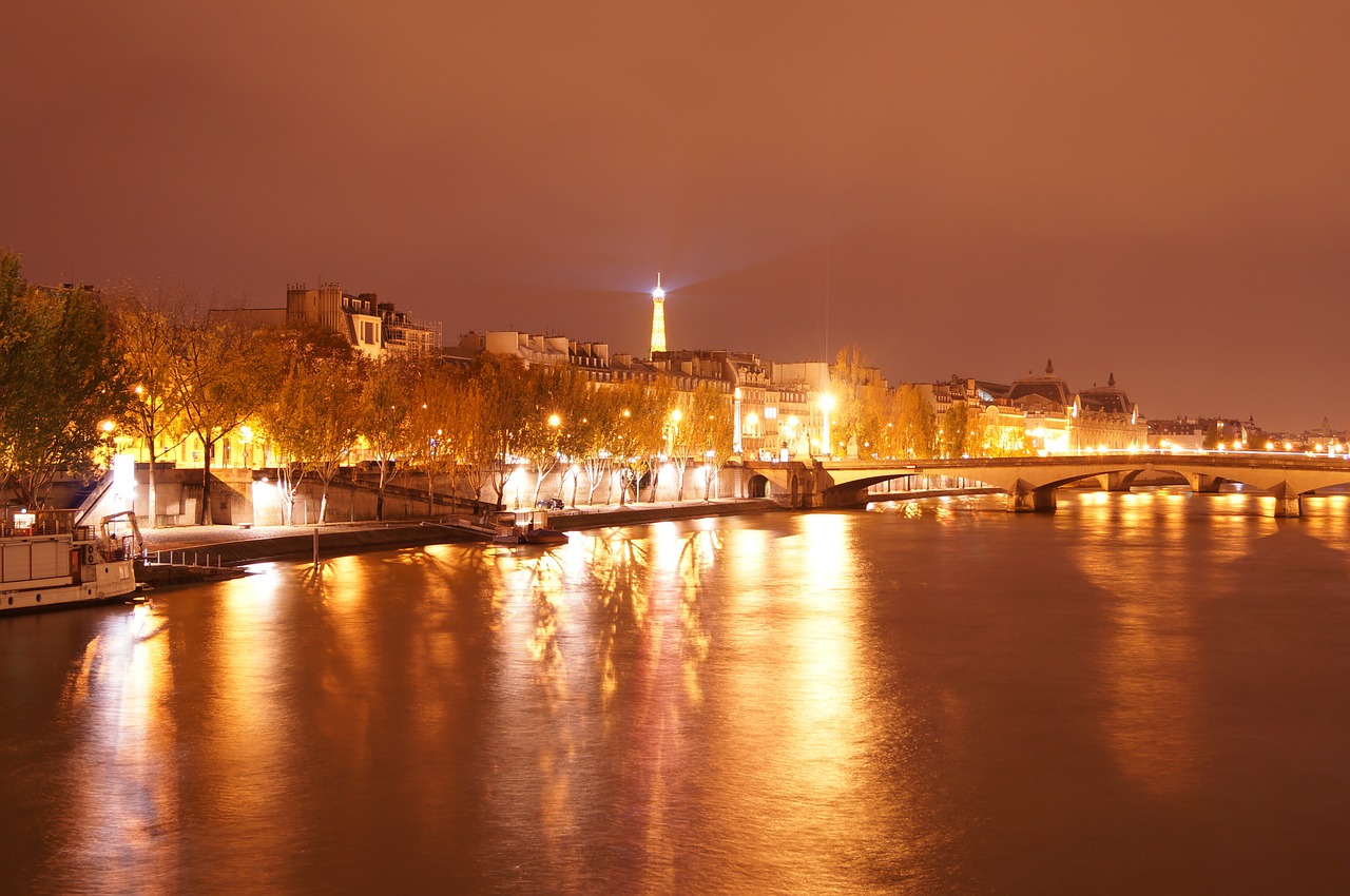 Paris, Seine, Upė, Miestas, Naktis, Kapitalas, Architektūra, Prancūzų Kalba, Europa, France