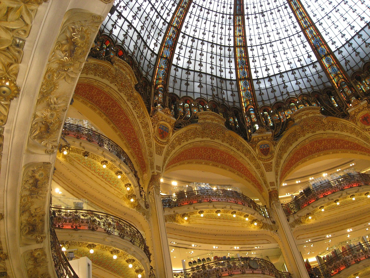 Paris, France, Prekybos Centras, Pridėtinės Išlaidos, Miestas, Miestai, Pastatas, Lubos, Dekoruoti, Meno