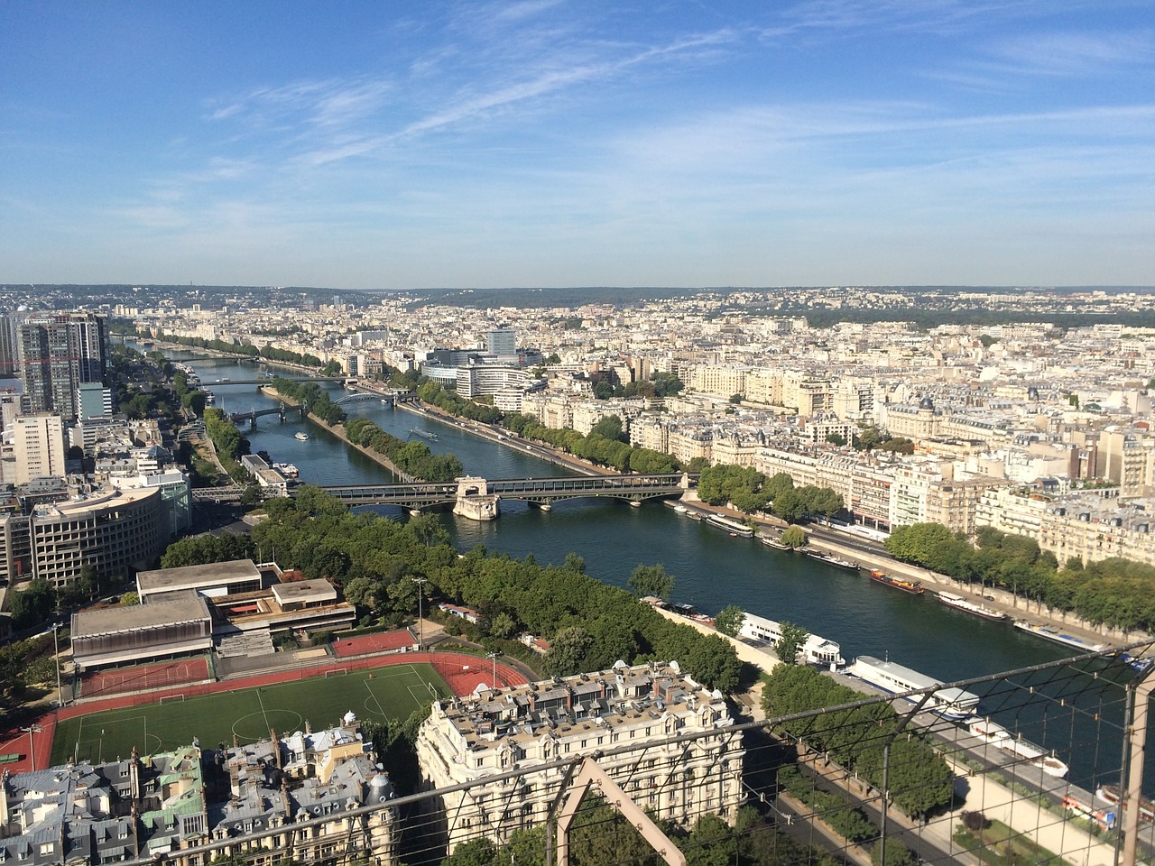 Paris, Upė, Seine, Orientyras, Miestas, Miesto Panorama, Vaizdas, Vanduo, Panorama, France