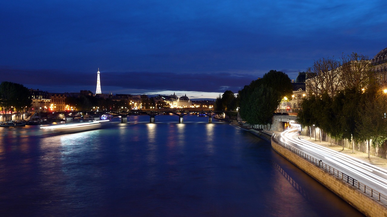 Paris, Seine, France, Promenada, Seinas, Miestas, Dangus, Paveldas, Perspektyva, Automobilis