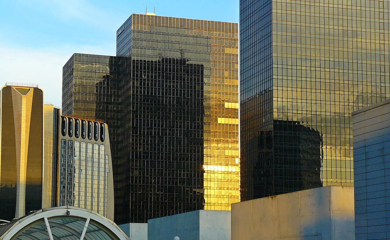 Paris, Gynyba, Architektūra, La Défense, Dangoraižiai, Šiuolaikiška, Miesto Vaizdas, France, Panorama, Dangoraižis