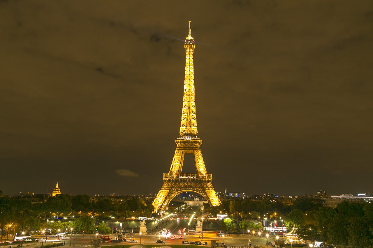 Paris, Effie Hilton Geležies Bokštas, Naktinis Vaizdas, Nemokamos Nuotraukos,  Nemokama Licenzija