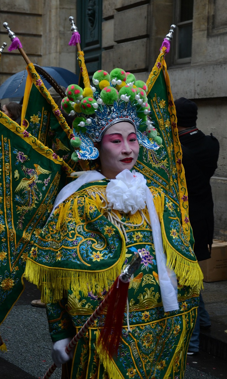 Paris, France, Kinų Naujieji Metai, Žmonės, Šventė, Šventinis, Festivalis, Lauke, Miestas, Miestai