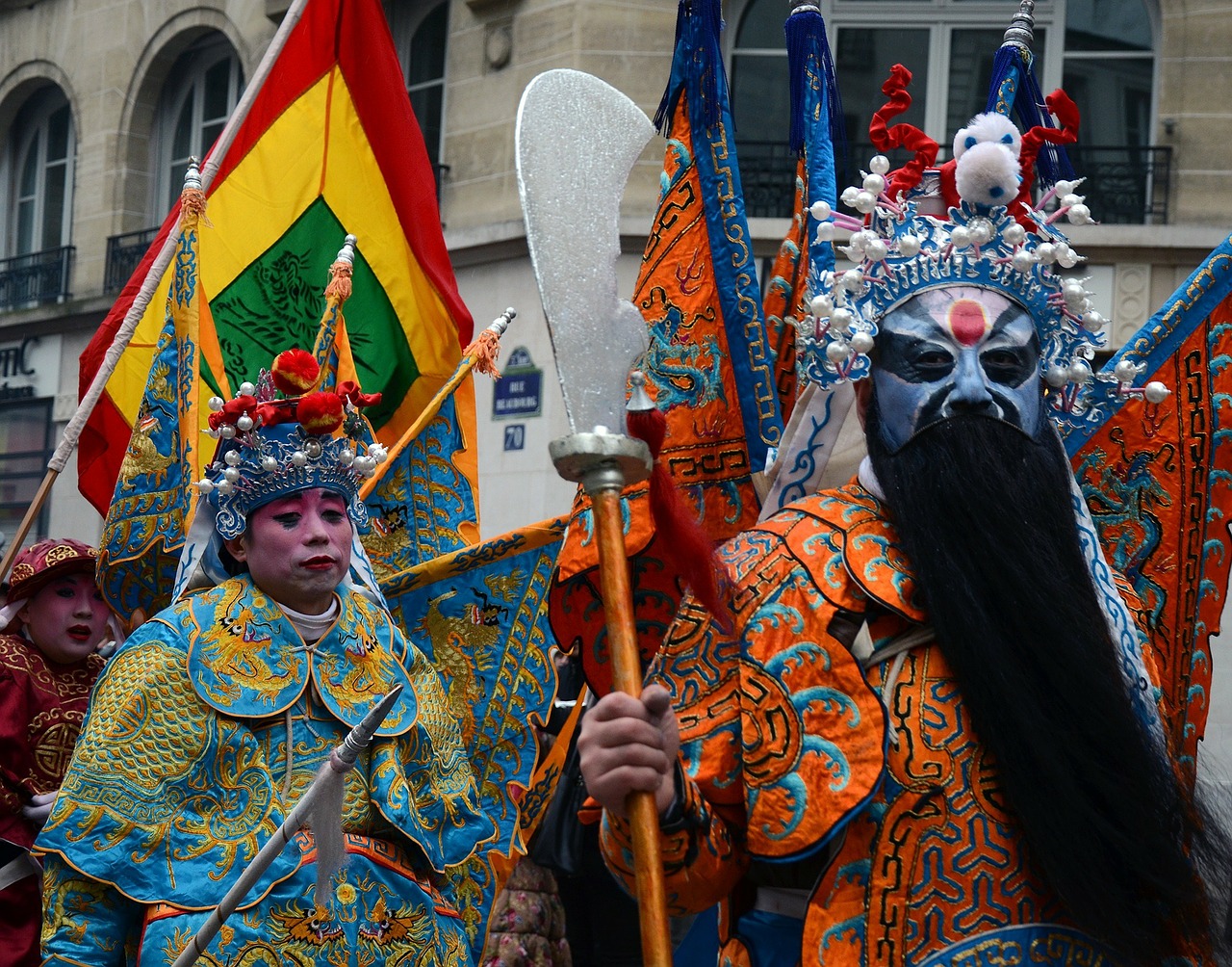 Paris, France, Kinų Naujieji Metai, Žmonės, Šventė, Šventinis, Festivalis, Lauke, Miestas, Miestai